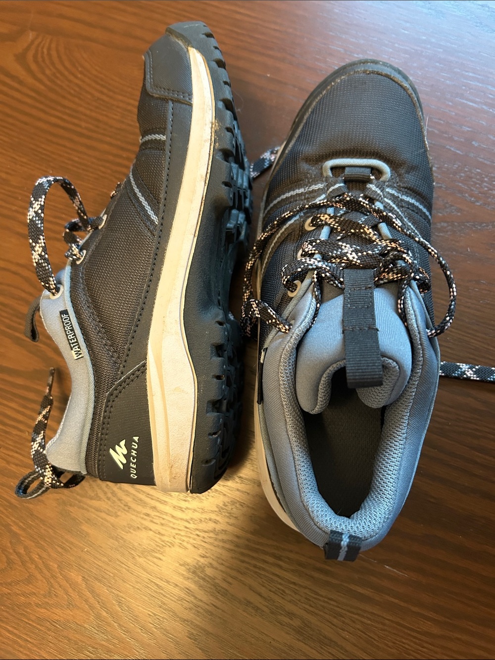 Quechua Women’s Trail Hiking Shoes - Gray and Black